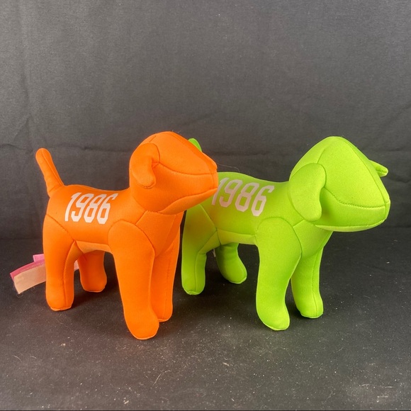 Pink Victoria’s Secret stuffed plush dog set - Picture 1 of 7